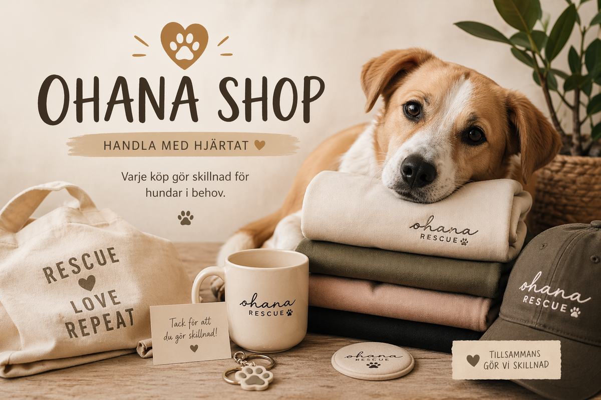 Ohana Shop produkter som hjälper hundar