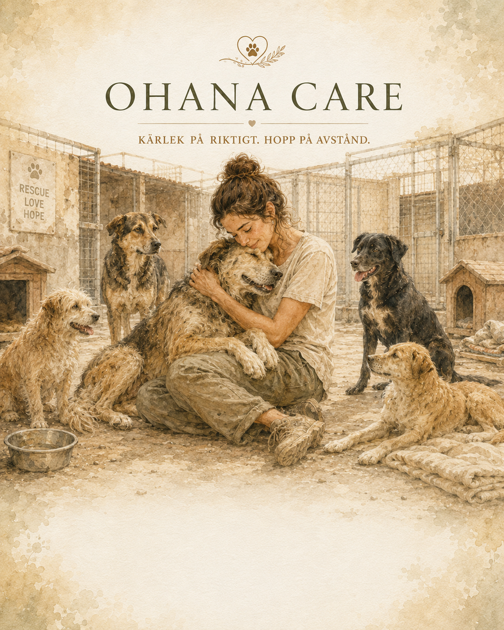 Varm Ohana Care-stugkänsla
