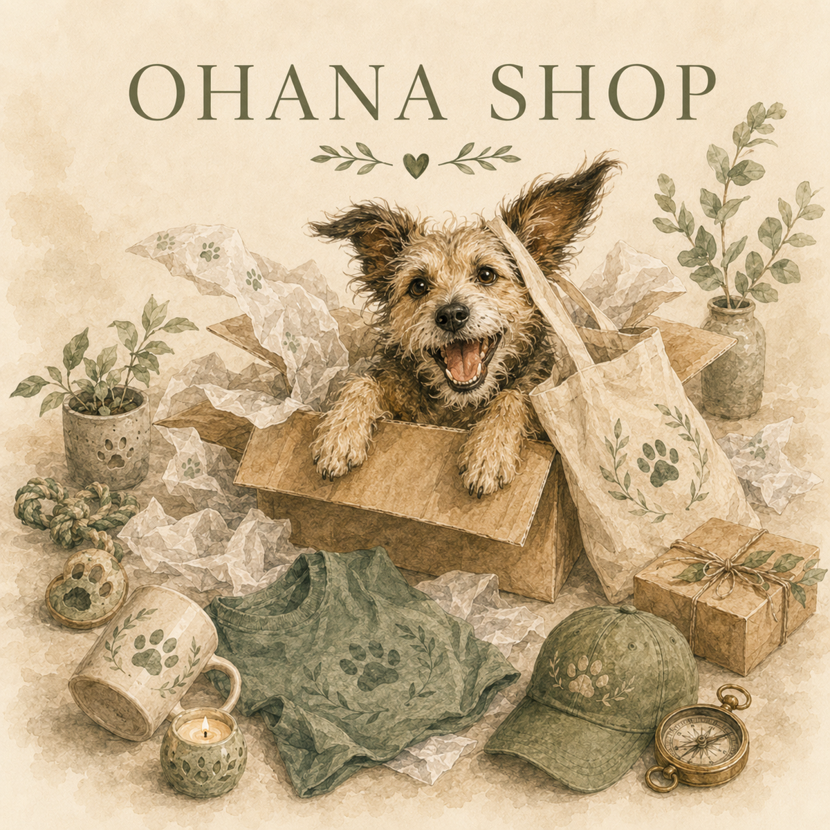 Ohana Shop produkter som hjälper hundar