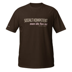Socialt Kompetent, men ids fan int - Gnista t-shirt i mörk choklad