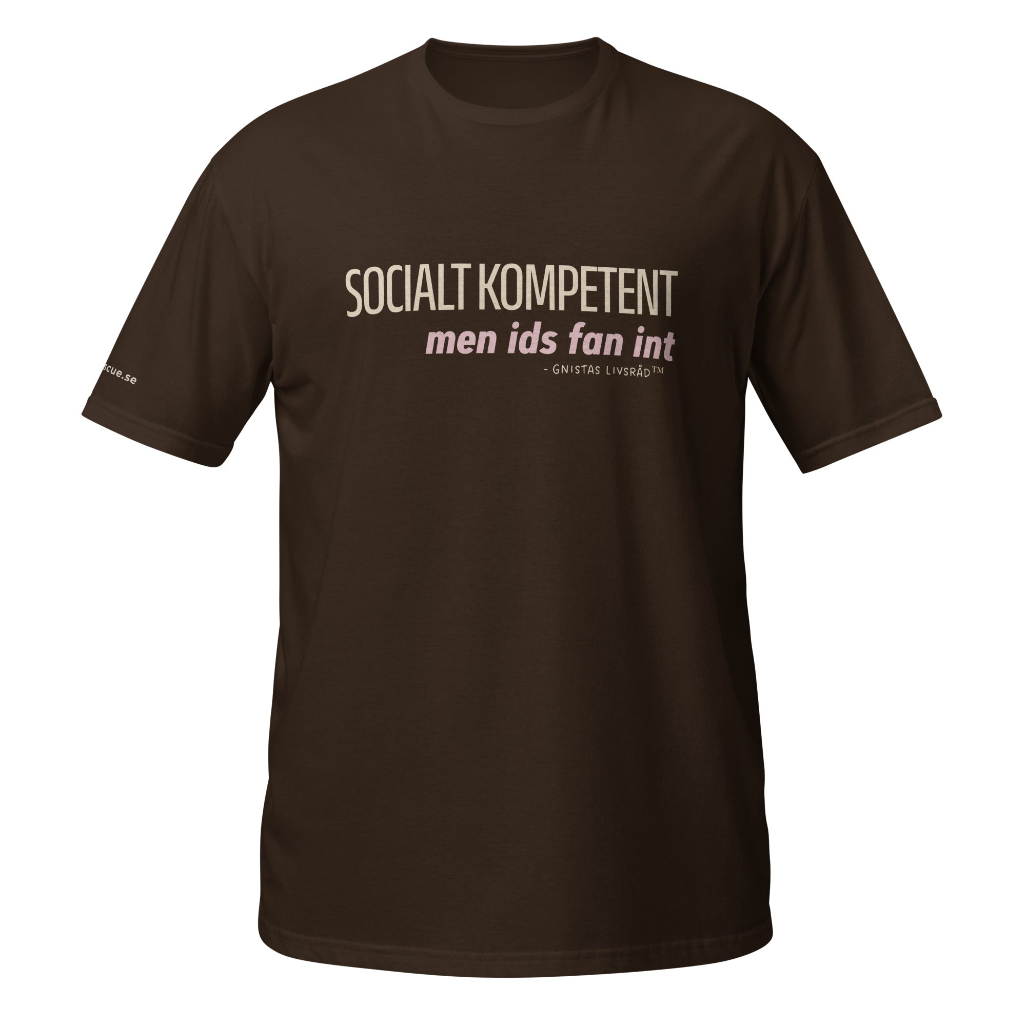 Socialt Kompetent, men ids fan int - Gnista t-shirt i mörk choklad