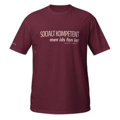 Socialt Kompetent, men ids fan int - Gnista t-shirt i vinröd