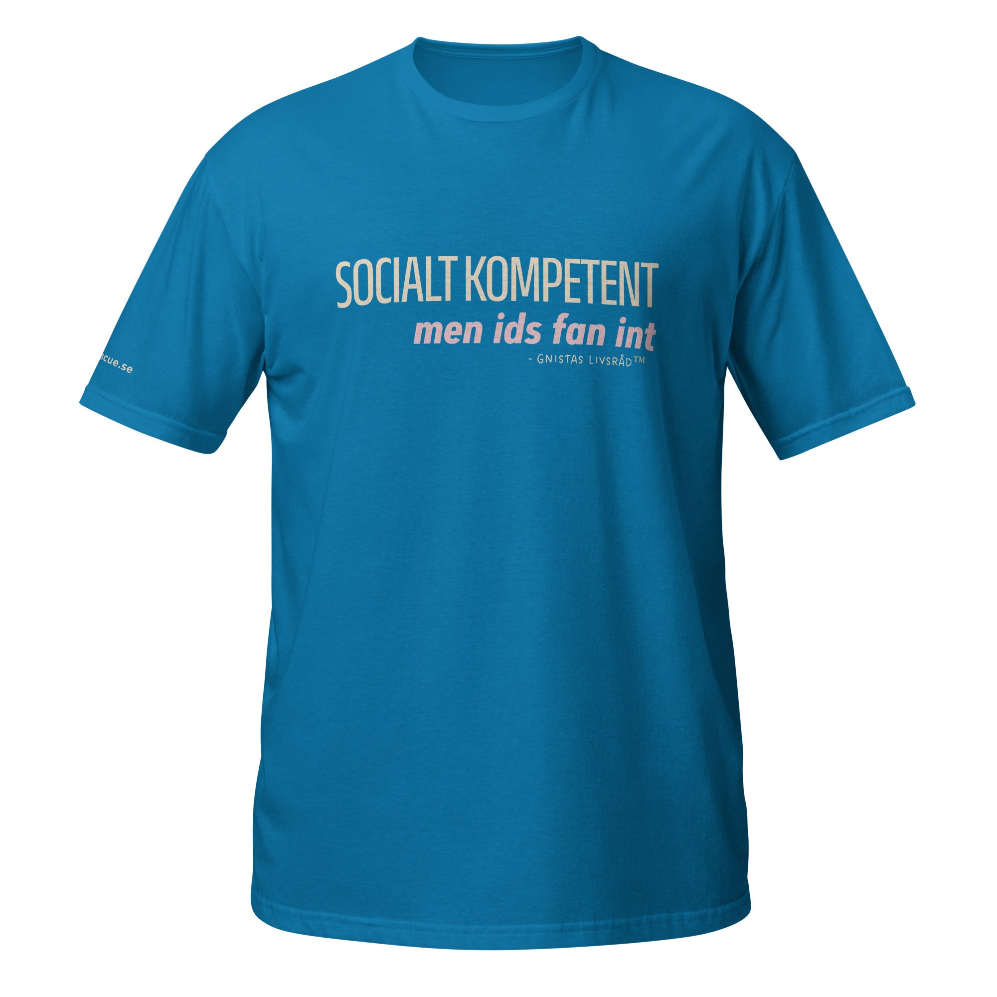 Socialt Kompetent, men ids fan int - Gnista t-shirt i sapphire