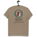 Ohana Bas-T-shirt i Brown Savana, baksida med Ohana-tryck