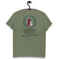 Ohana Bas-T-shirt i Military Green, baksida med Ohana-tryck