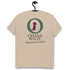 Ohana Bas-T-shirt i Sand, baksida med Ohana-tryck