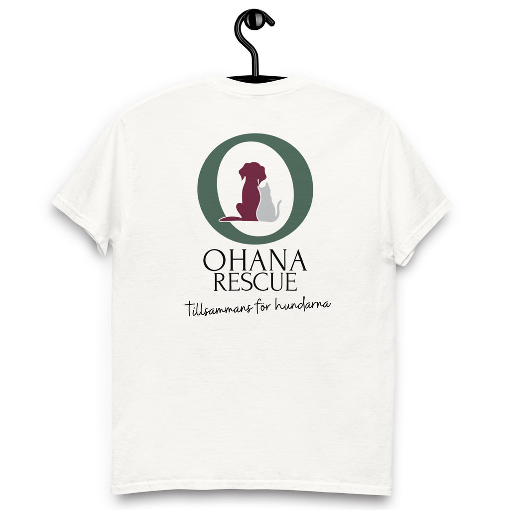 Ohana Bas-T-shirt i White, baksida med Ohana-tryck