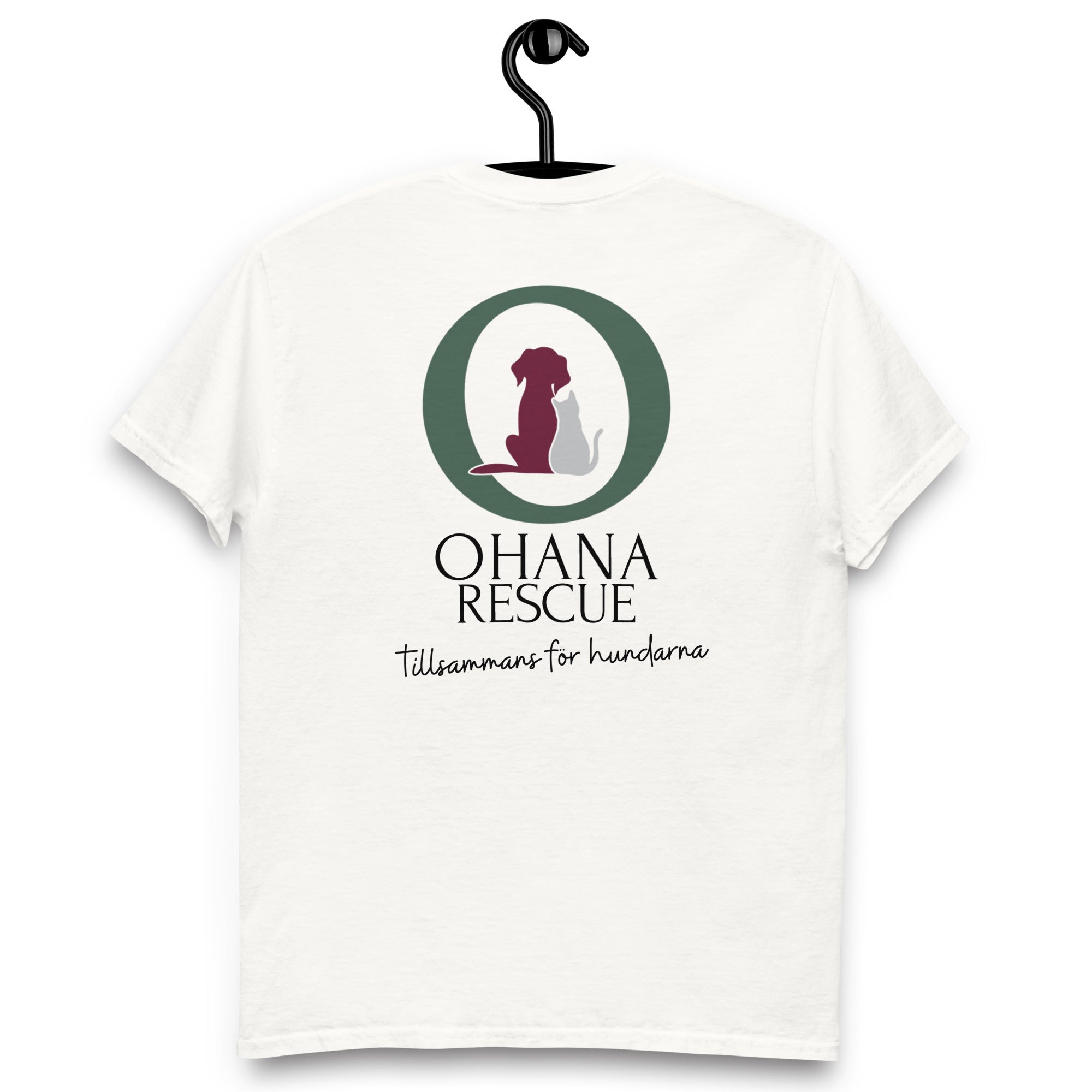 Ohana Bas-T-shirt i White, baksida med Ohana-tryck