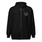 Ohana hoodie med dragkedja i svart, framsida