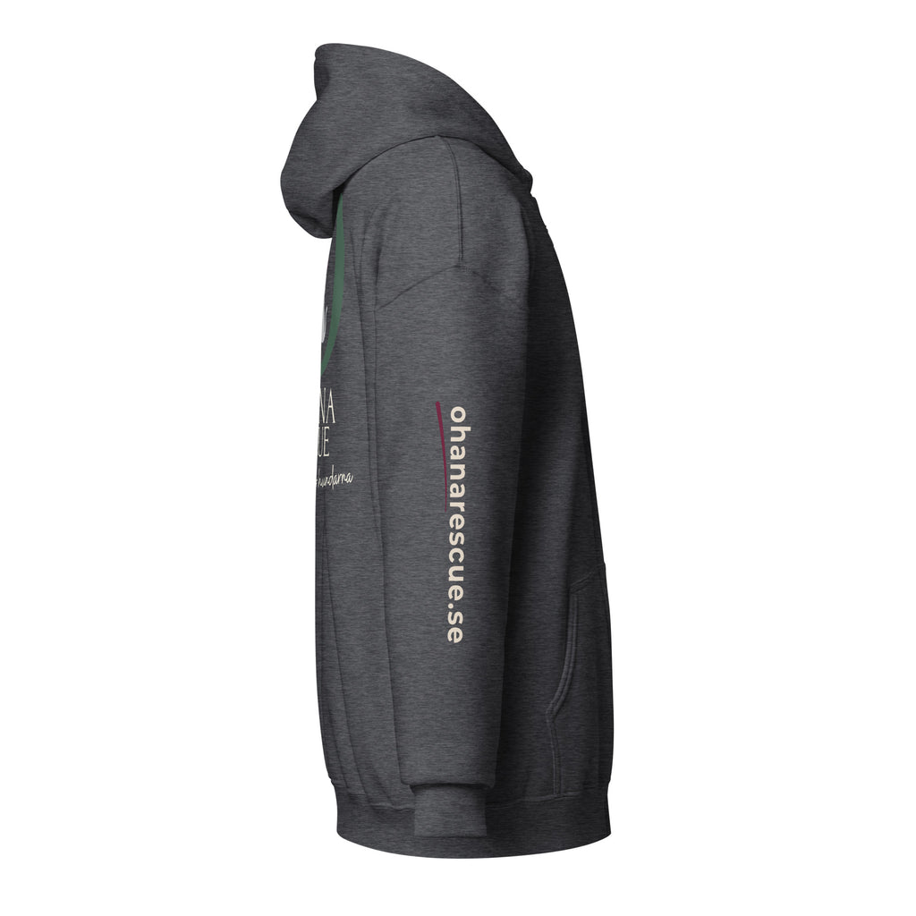 Sidovy av Ohana hoodie med dragkedja i dark heather